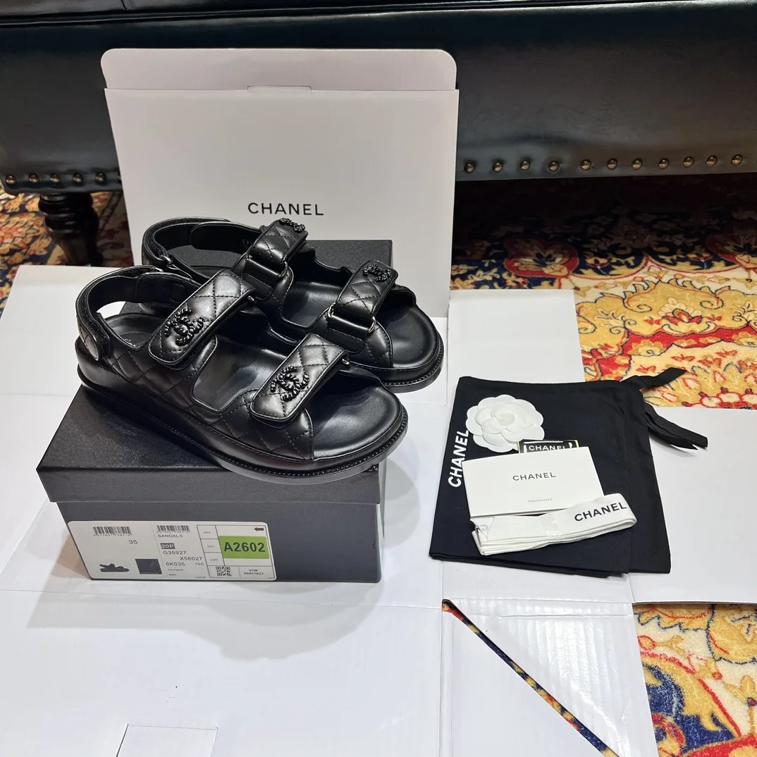 샤넬 더블 C 벨크로 비치 슈즈 신발 상세 이미지 2