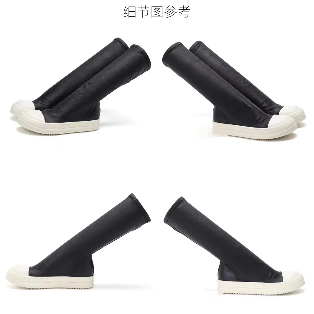 릭오웬스 블랙 램스킨 미드카프 부츠 상세 이미지 2