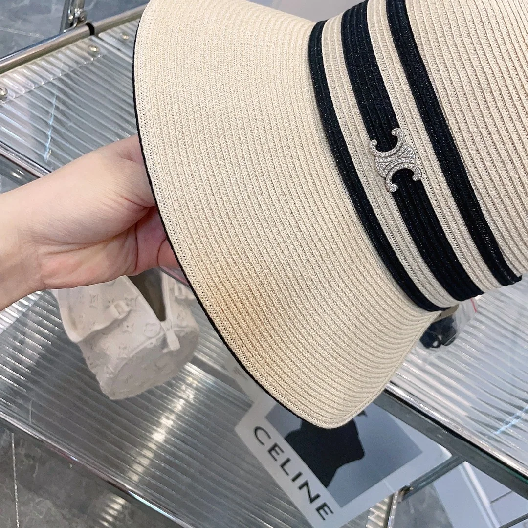 셀린느 스트라이프 접이식 선바이저 모자 상세 이미지 6