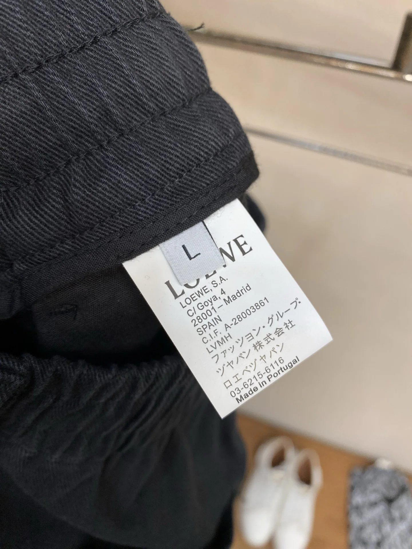 로에베 텐셀 코튼 커브드 와이드 레그 바지 상세 이미지 6