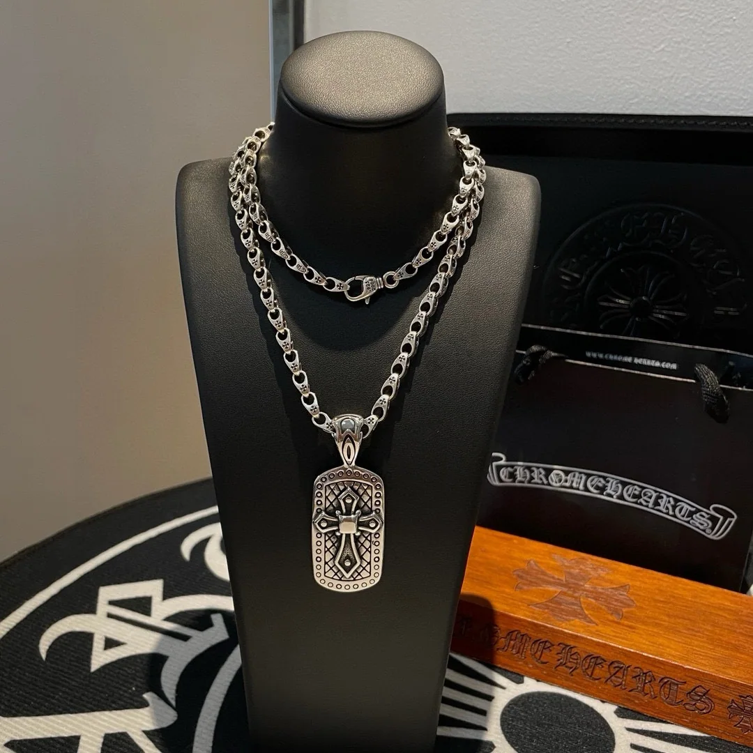 크롬하츠 클래식 레트로 크로스 링 목걸이 상세 이미지 2