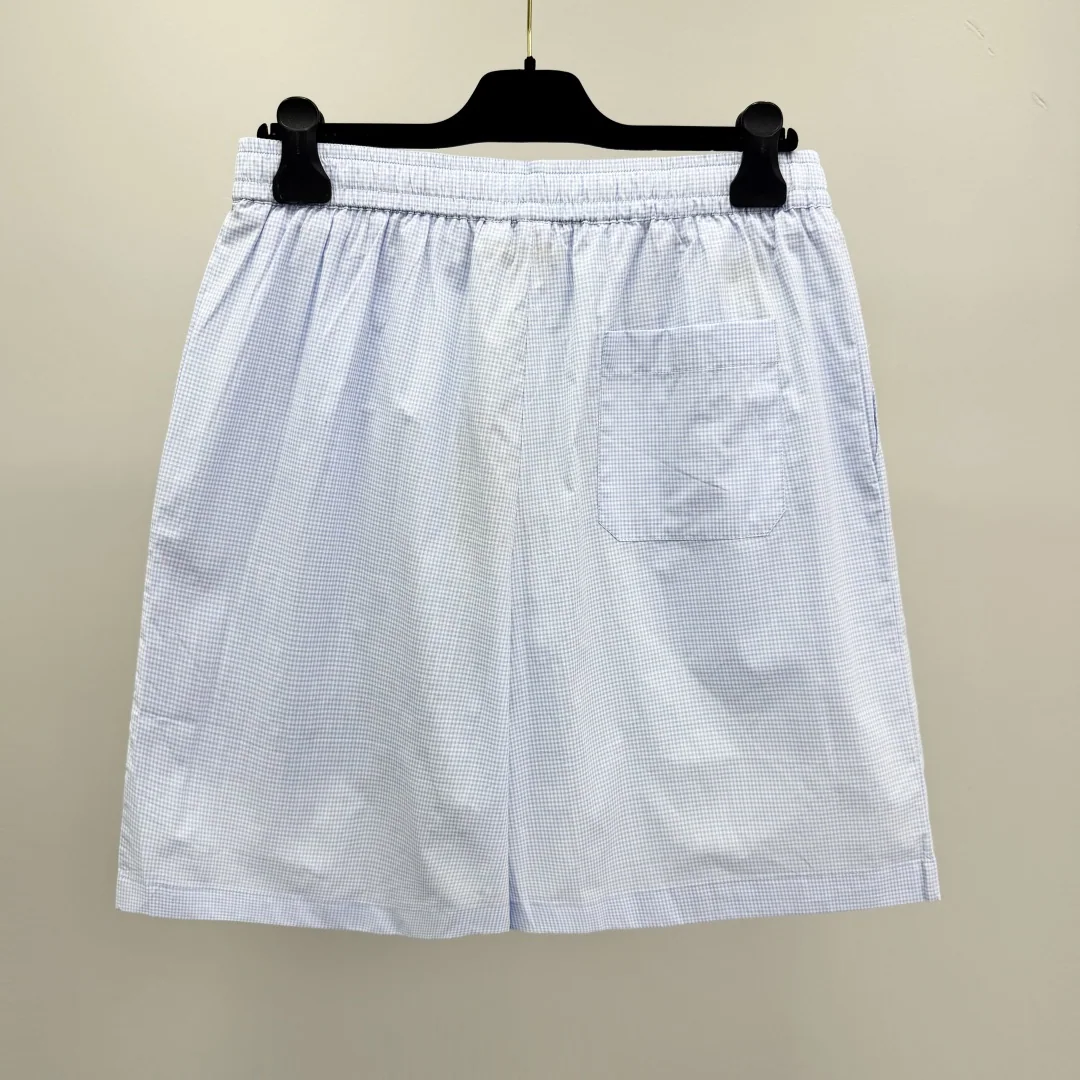 루이비통 체크 자수 레귤러핏 남성 반바지 상세 이미지 2