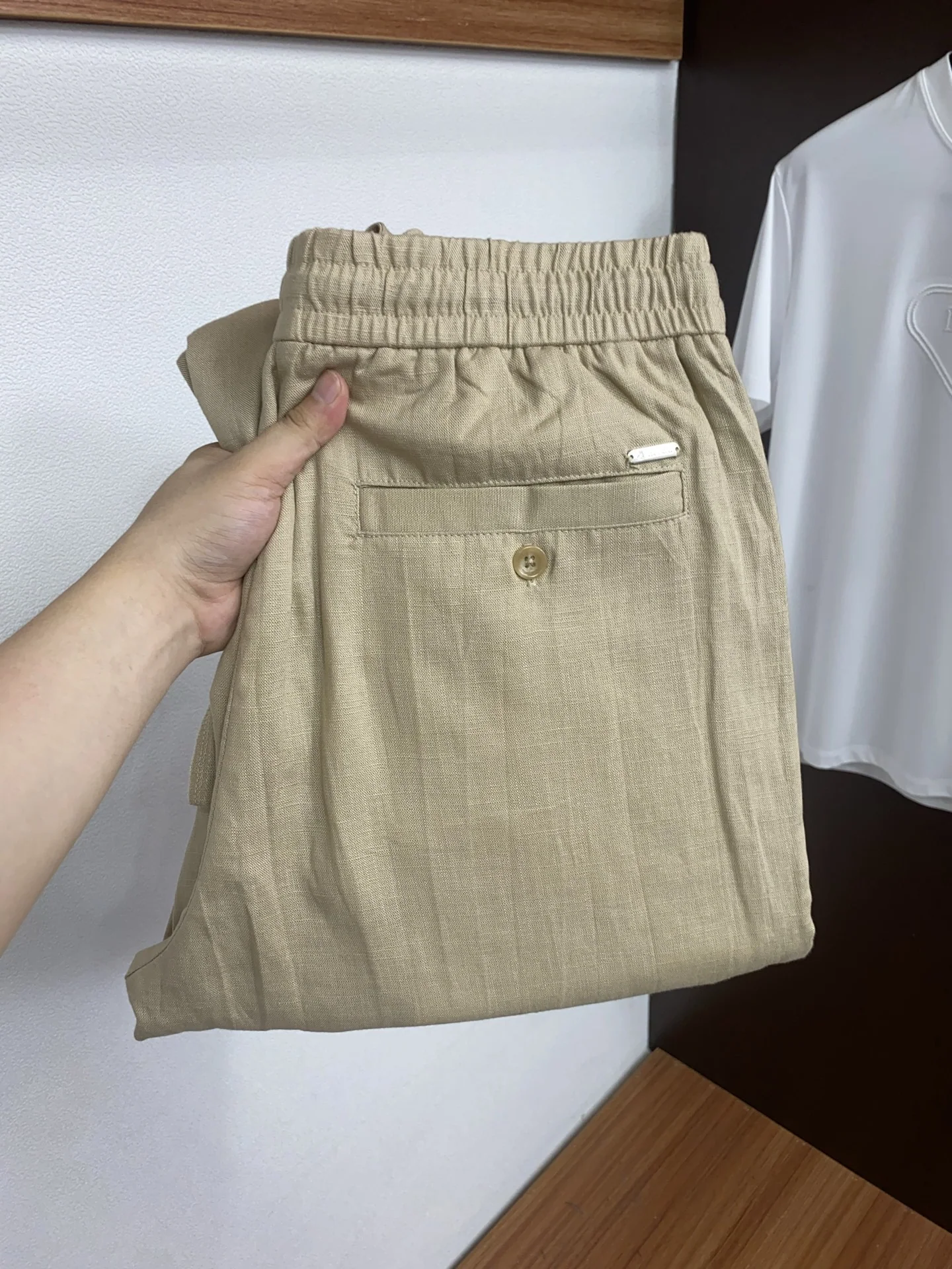 로로피아나 남성 린넨 스트레이트 팬츠 상세 이미지 1