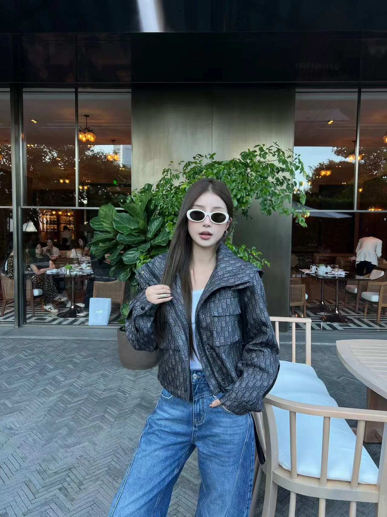 디올 레터 자카드 후드 자켓 상세 이미지 1