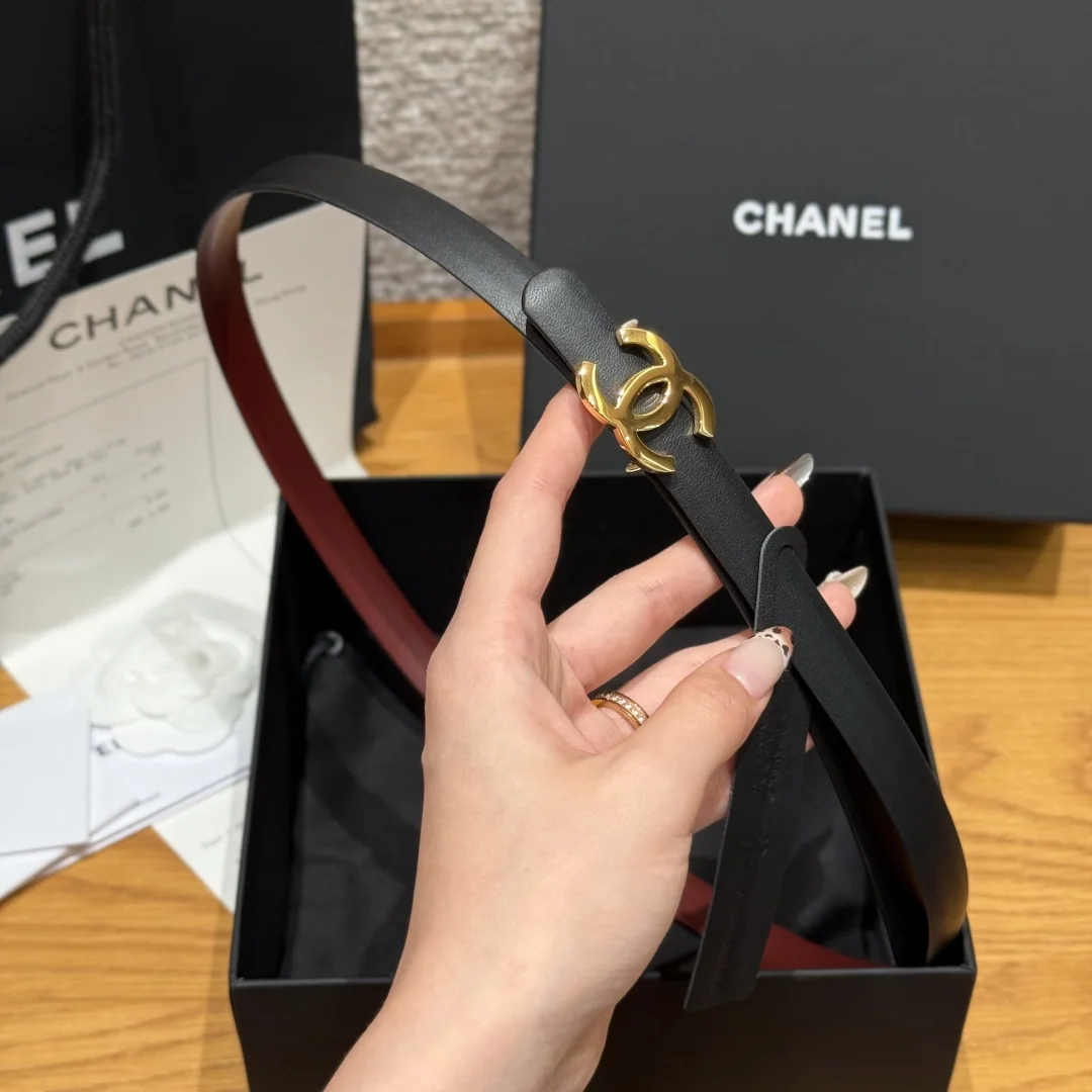 샤넬 양면 송아지가죽 벨트 상세 이미지 4