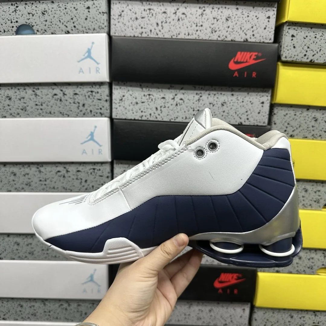 나이키 [PH] 샥스 AT7843-100 201825 Nike Shox BB4 White Silver Navy 상세 이미지 5