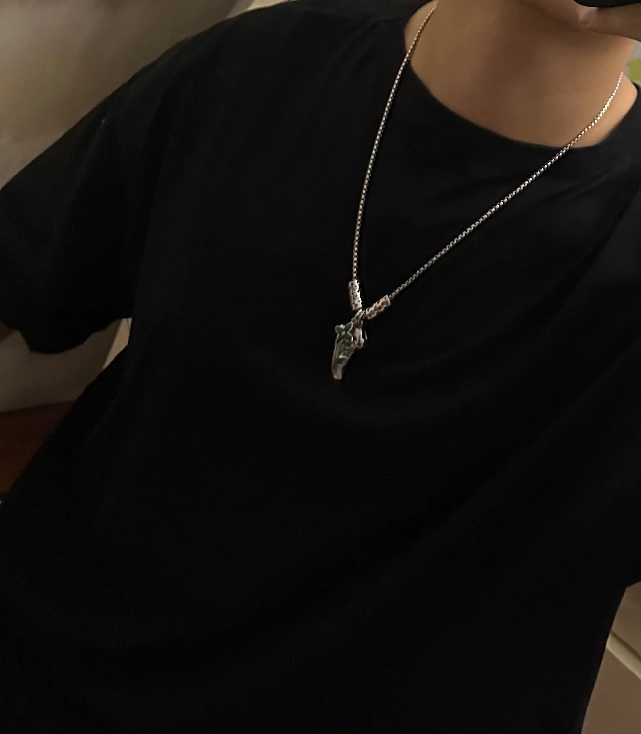 루이비통 실버 레트로 체인 목걸이 상세 이미지 9