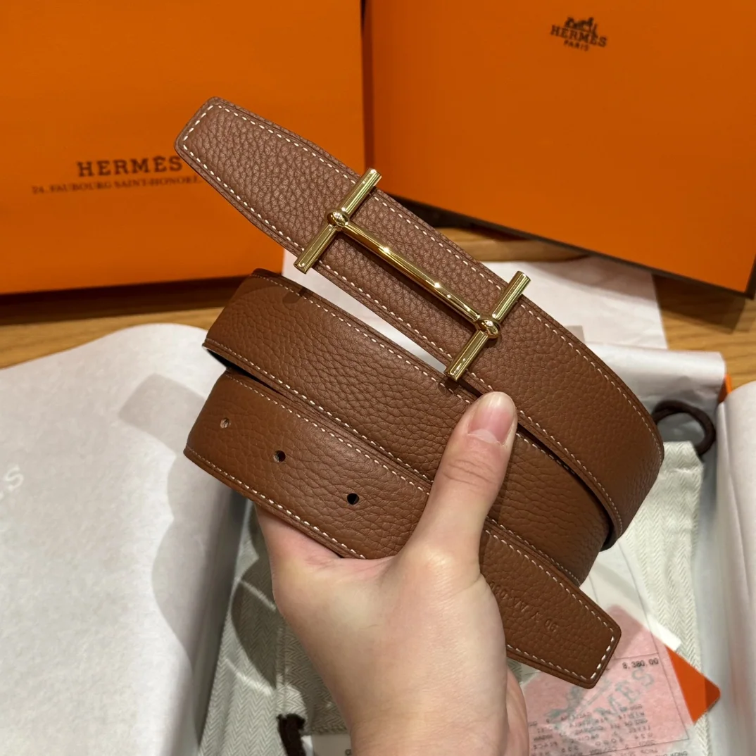 에르메스 리버서블 메탈 버클 벨트 175419