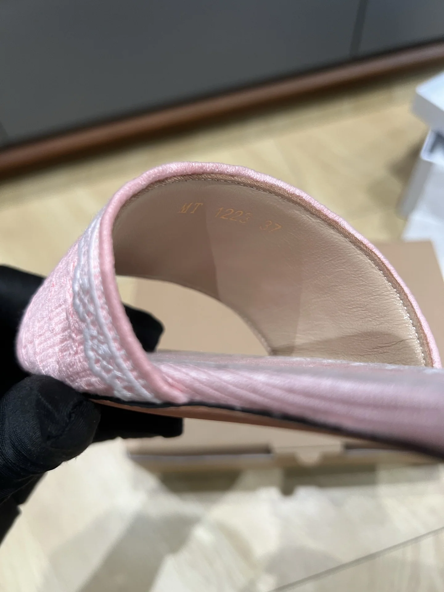 디올 자수 자카드 샌들 상세 이미지 6