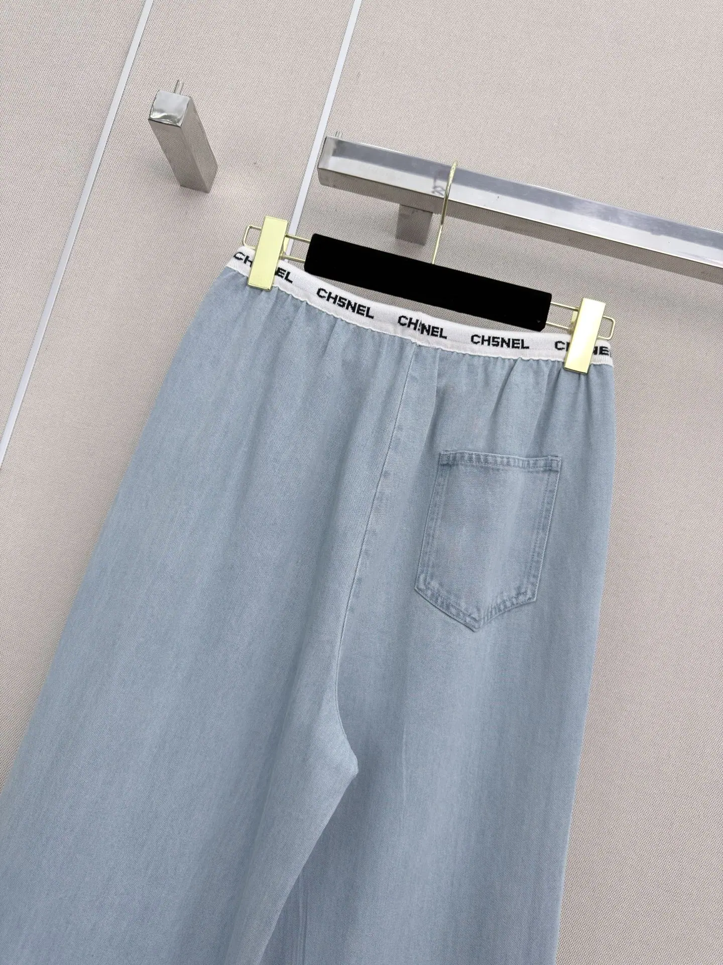 샤넬 텐셀 와이드 레그 여성 바지 상세 이미지 8
