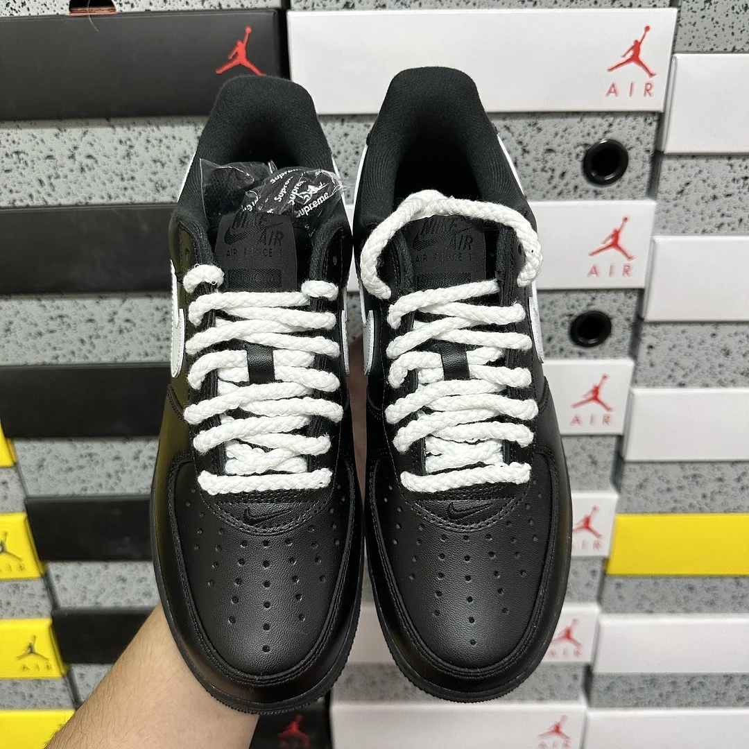 나이키 [G] 에어 포스 1 로우 화이트 블랙 CU9225-001 201760 Nike Air Force 1 Low Supreme Sup 상세 이미지 5