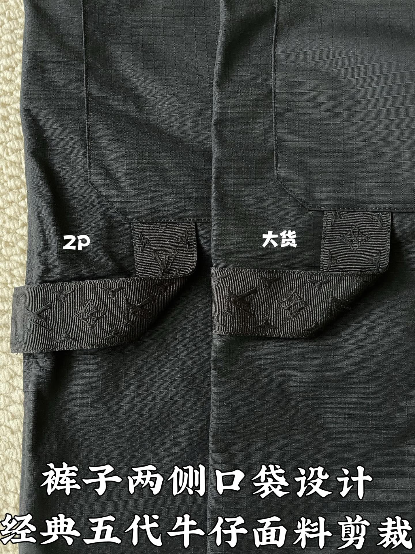 루이비통 내구성 코튼 카고 반바지 상세 이미지 8