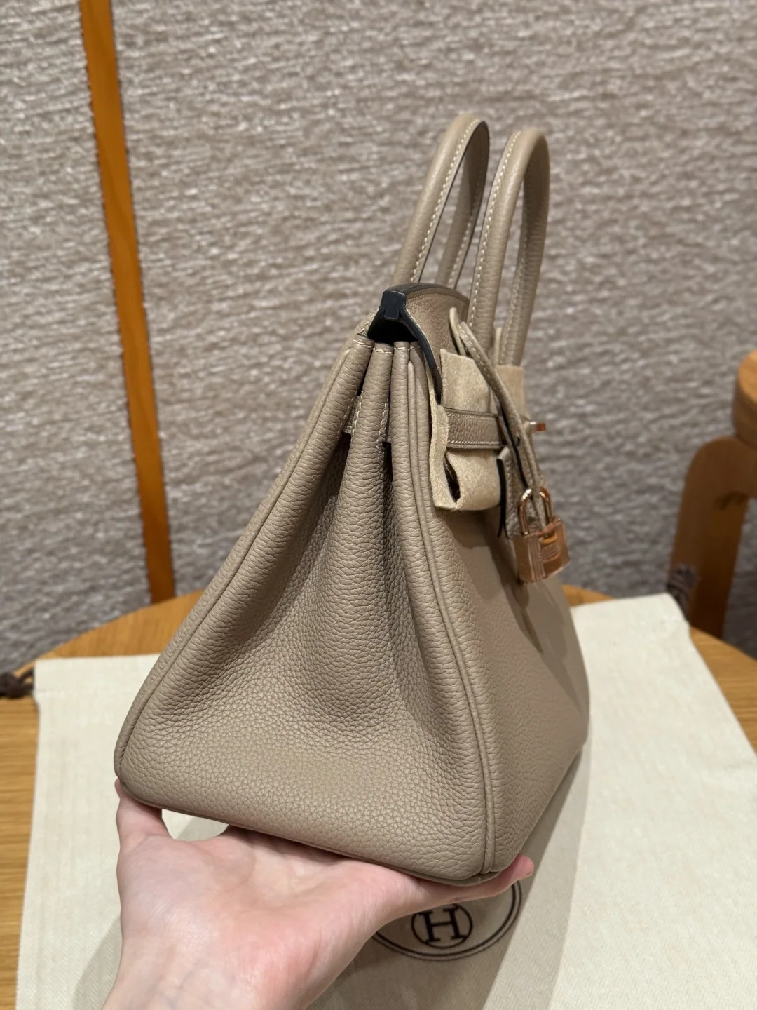 에르메스 버킨 더브 그레이 토고 가죽 25 cm 가방 상세 이미지 3
