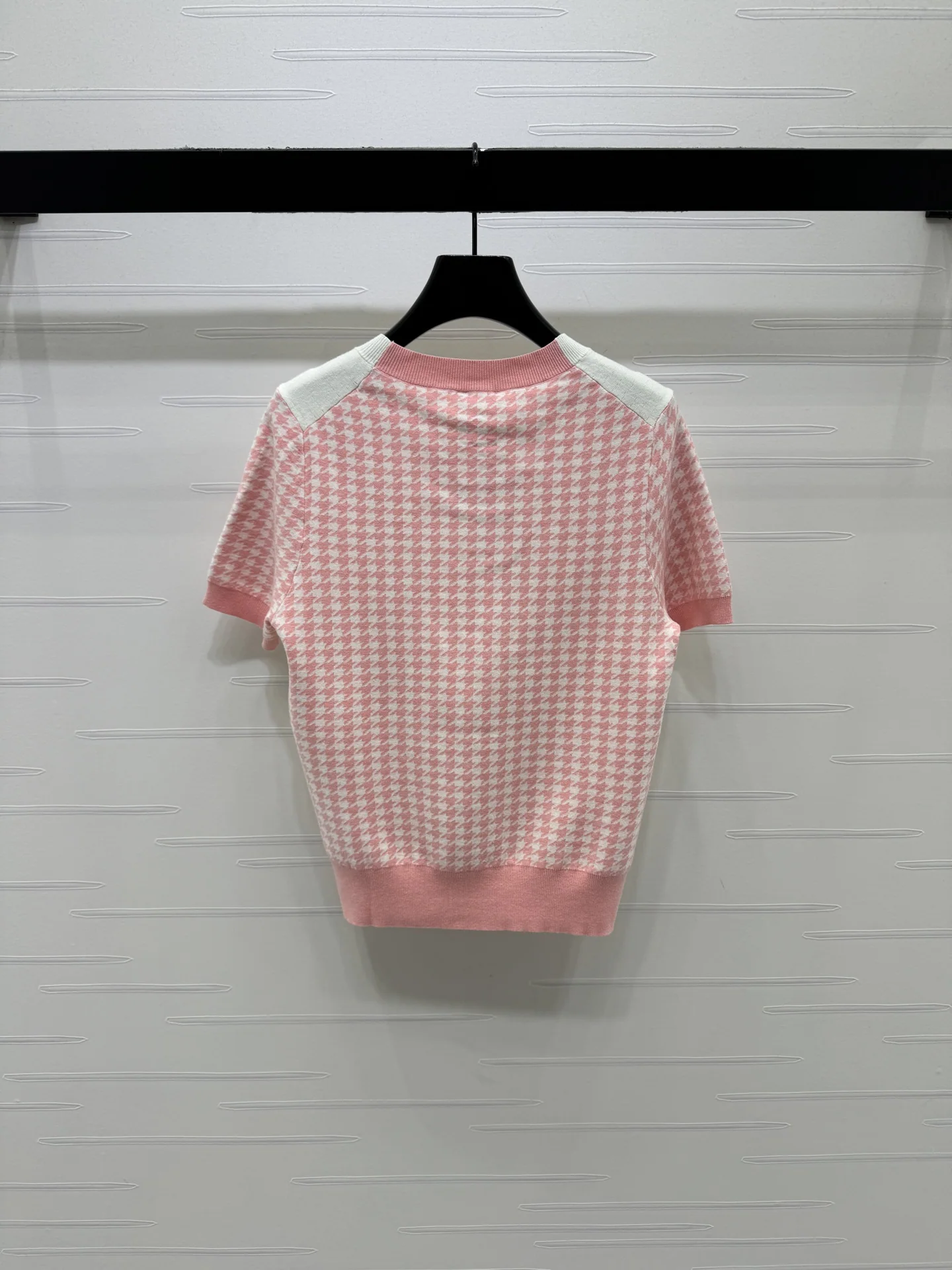 디올 하운드투스 패치워크 니트 반팔 탑 상세 이미지 8
