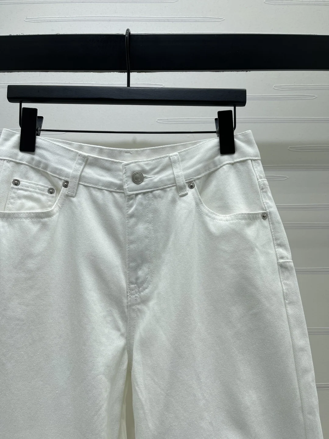 디올 컬러 블록 스트레이트 레그 코튼 데님 바지 상세 이미지 3