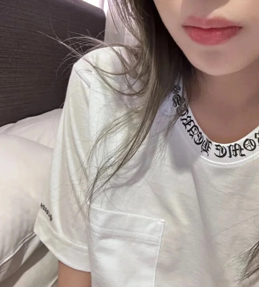 크롬하츠 포켓 카라 산스크리트 프린트 반팔 티셔츠 상세 이미지 19