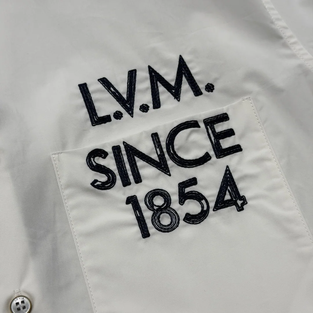루이비통 LV 로고 코튼 긴팔 셔츠 상세 이미지 7