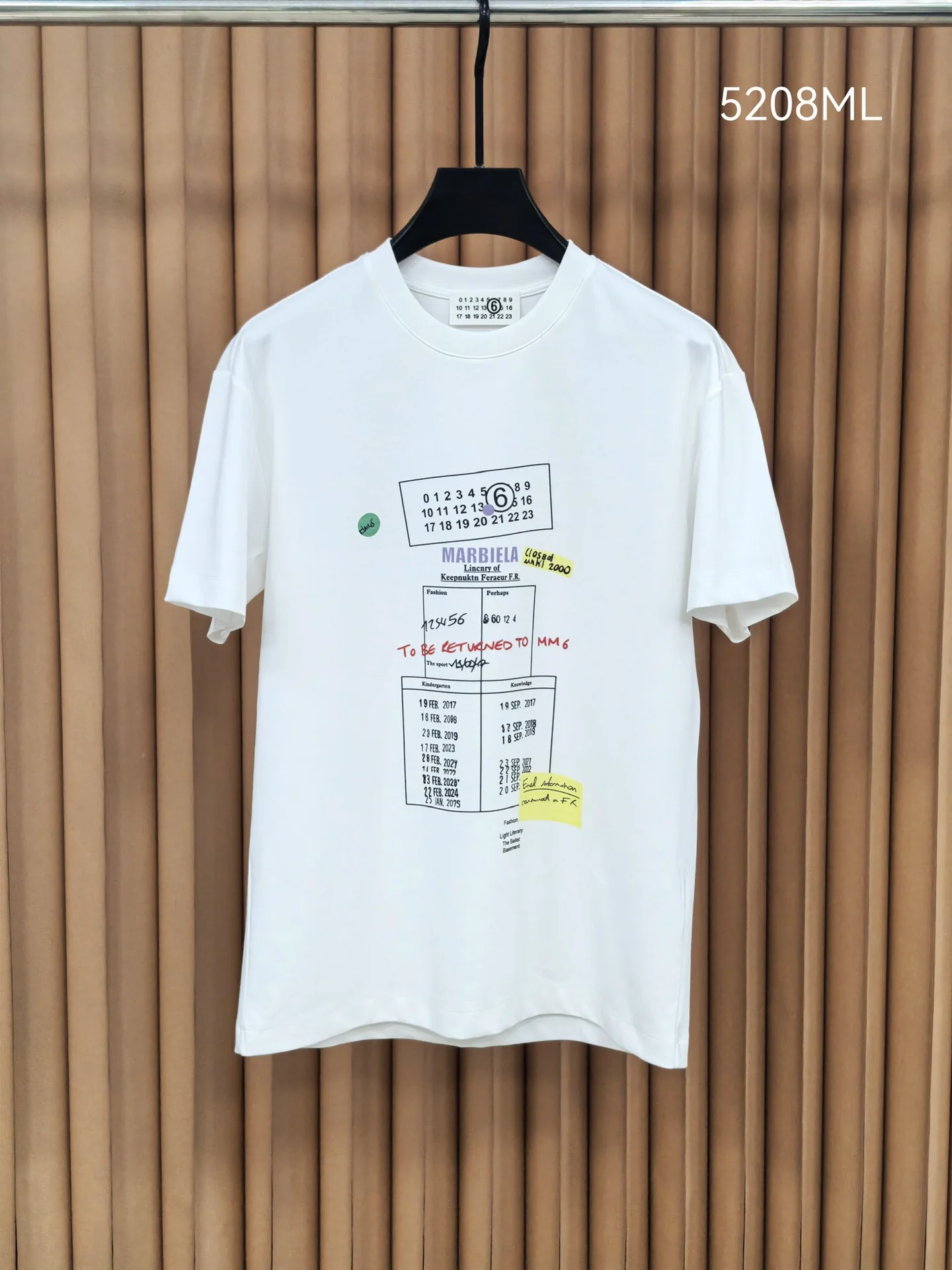 마르지엘라 프린트 양면 원단 반팔 티셔츠 상세 이미지 1
