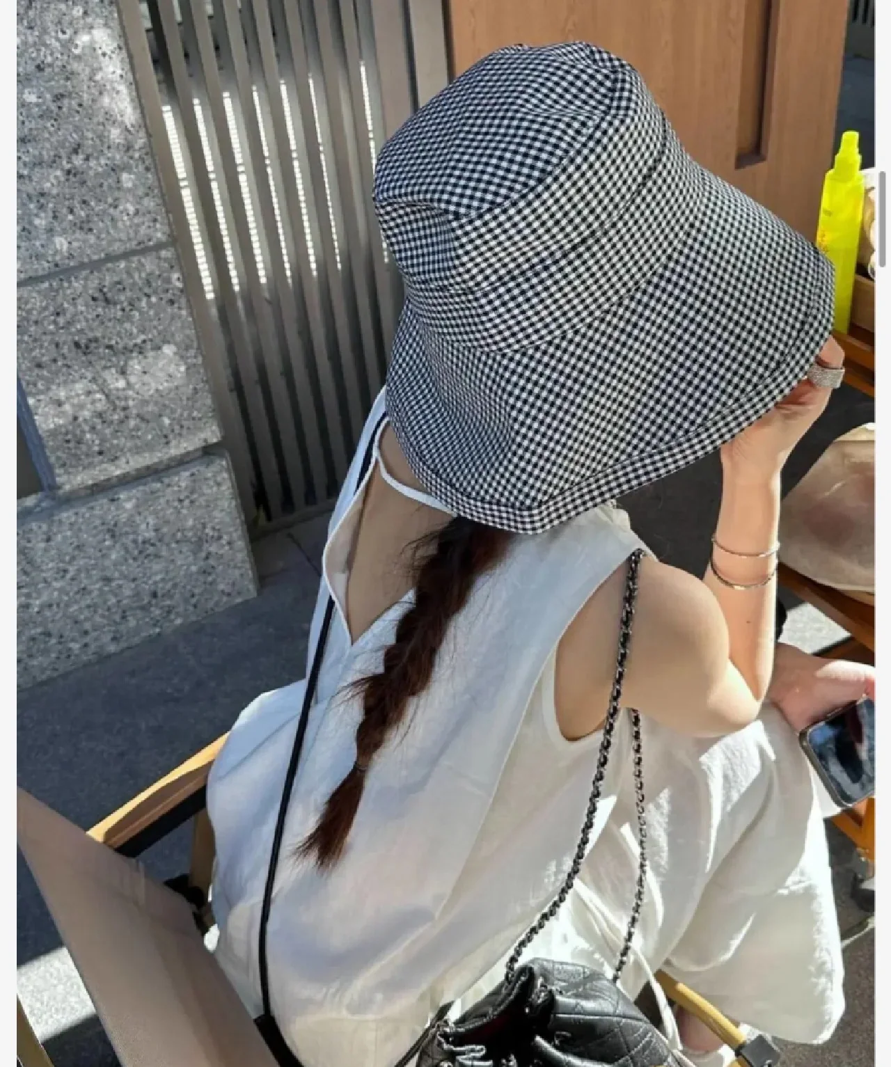 샤넬 린넨 코튼 어부 모자 상세 이미지 6