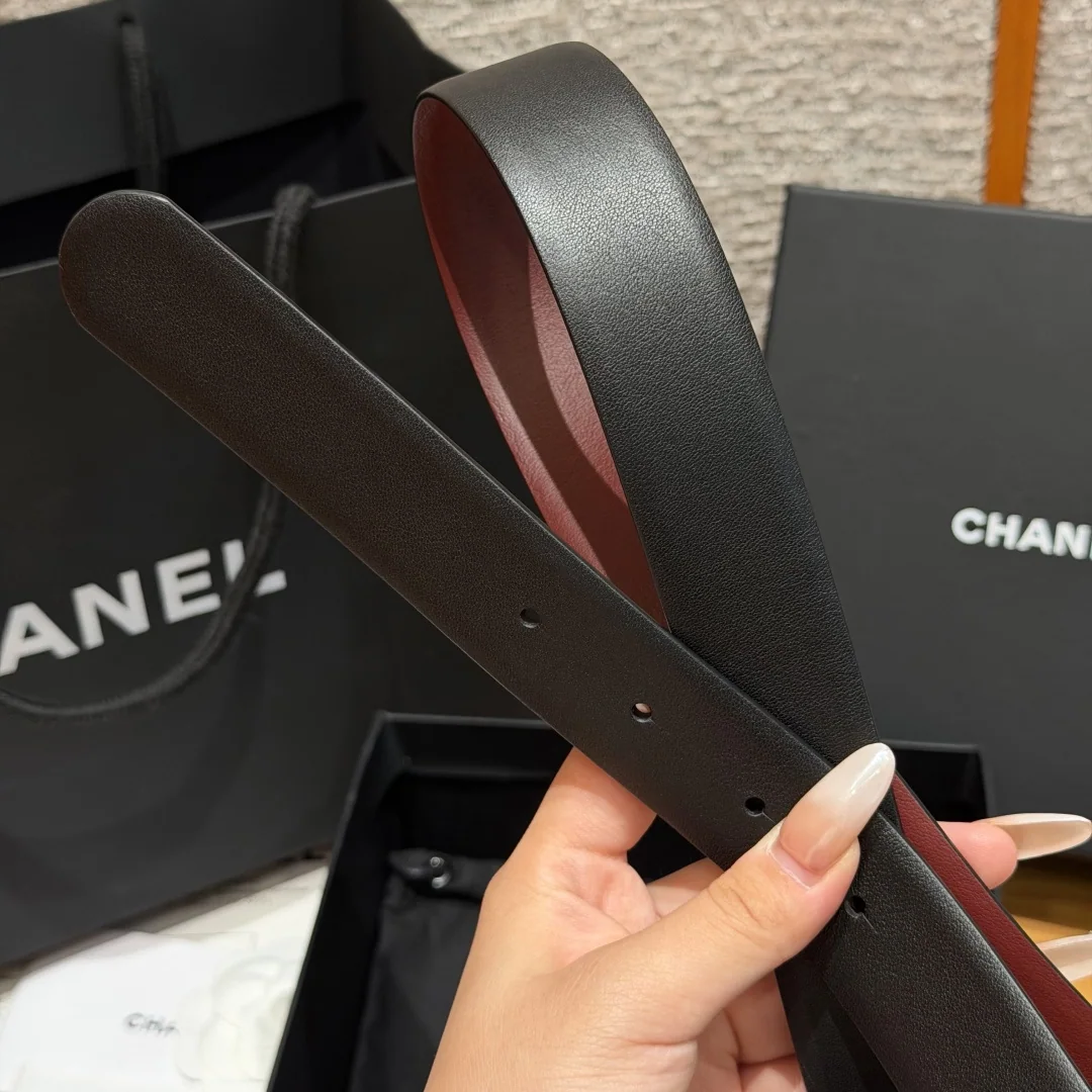 샤넬 리버시블 카프스킨 버클 벨트 30mm 상세 이미지 9