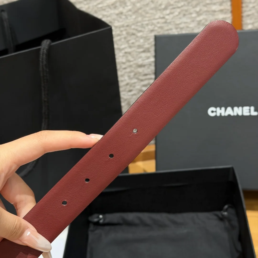 샤넬 리버시블 송아지가죽 버클 벨트 상세 이미지 8