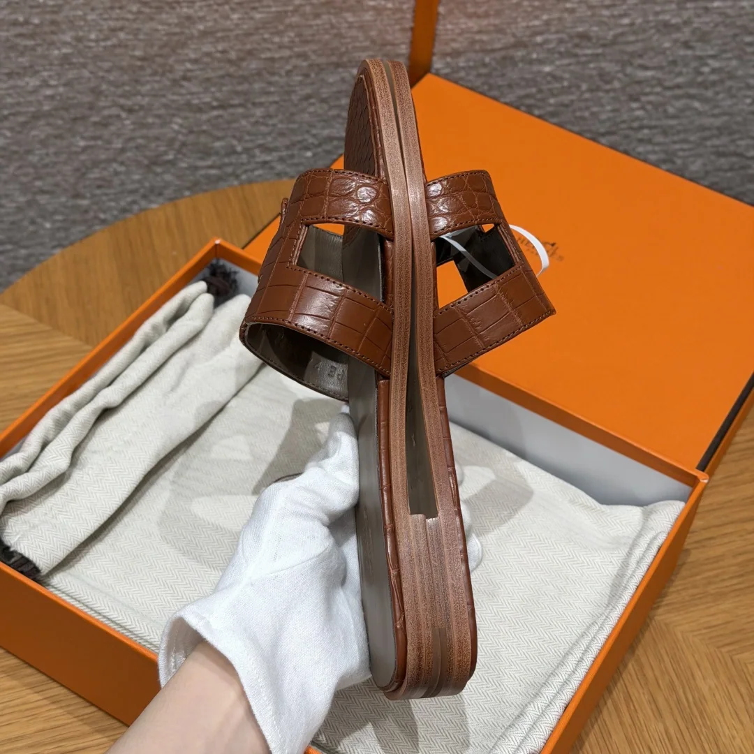 에르메스 오란 악어가죽 샌들 상세 이미지 7
