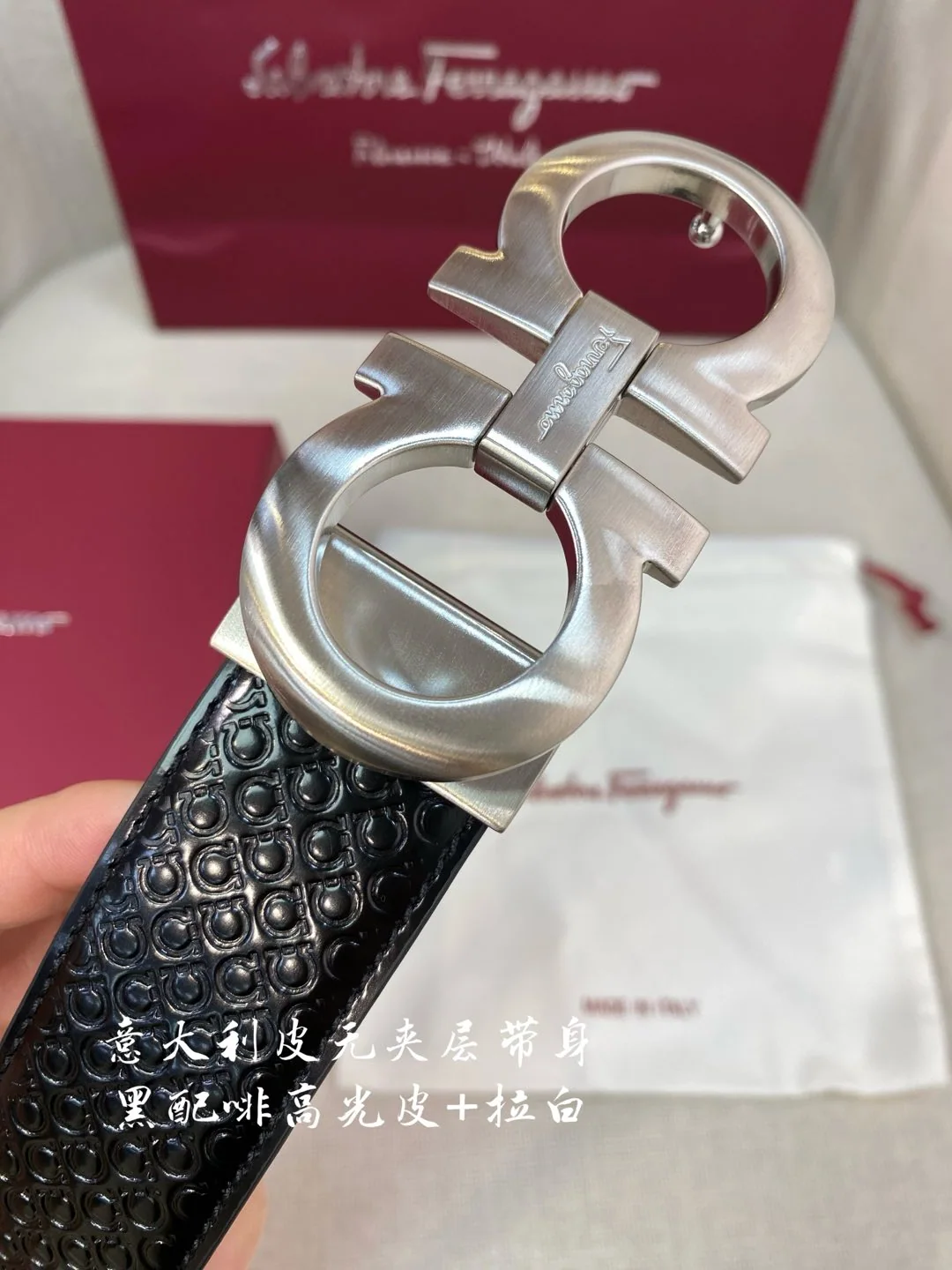 페레가모 가죽 벨트 3.5 CM202500320 상세 이미지 6