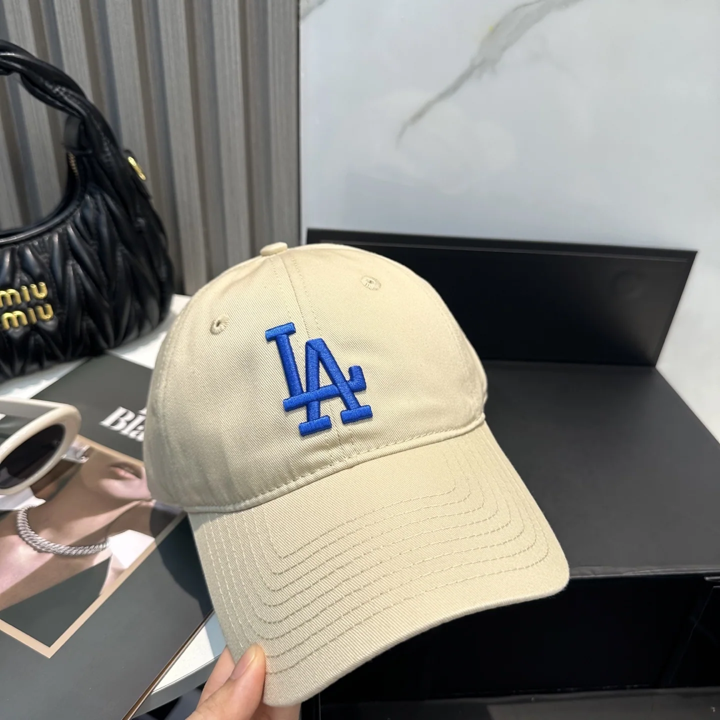 MLB 뉴욕 양키스 3D 글자 자수 커플 모자 상세 이미지 5
