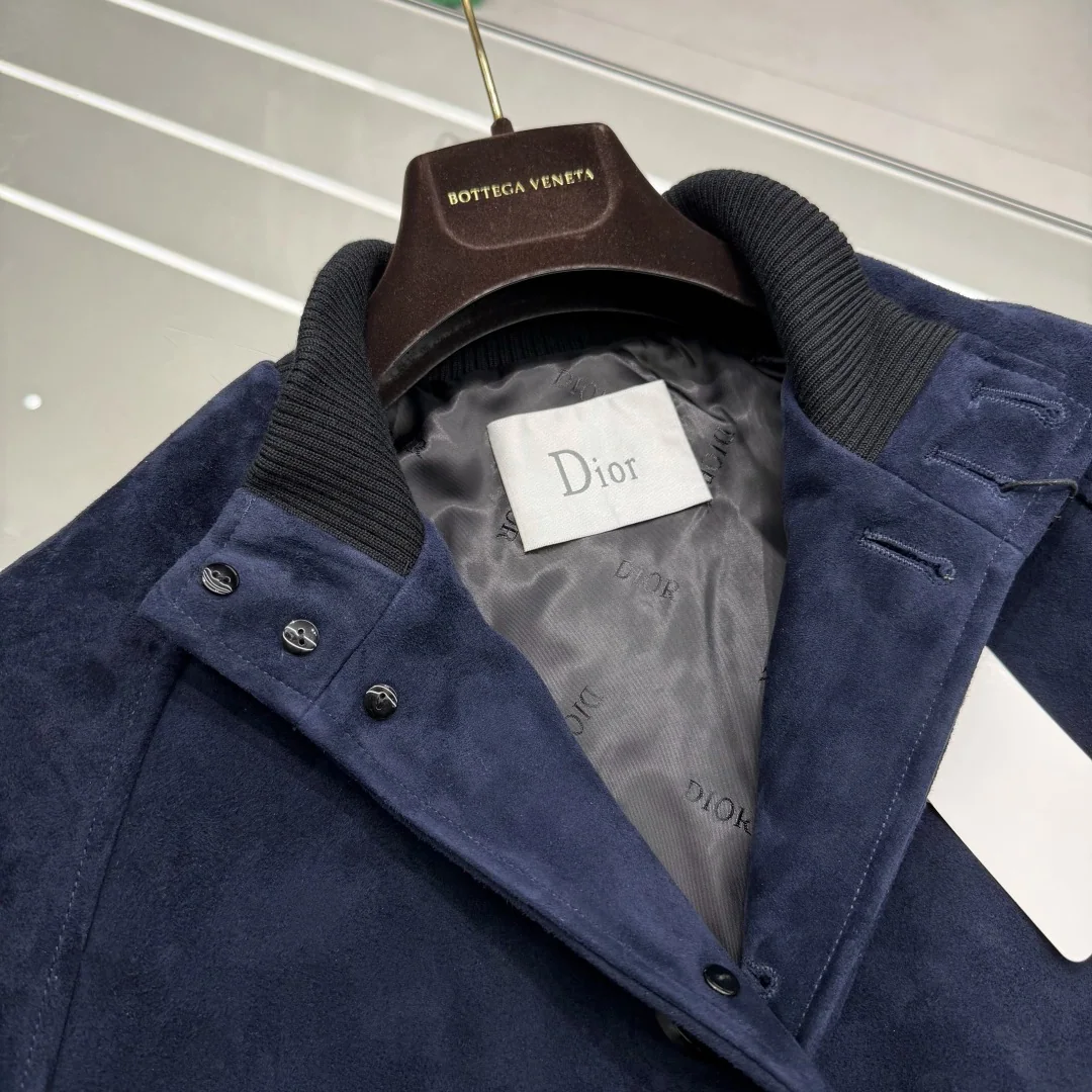 디올 네이비 스웨이드 하링턴 자켓 상세 이미지 8