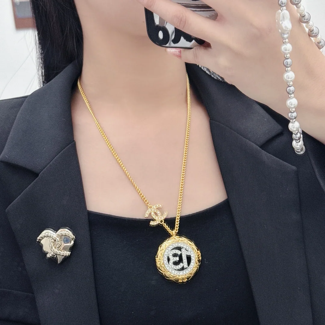샤넬 라 메르 더블 아이 황동 목걸이 상세 이미지 1