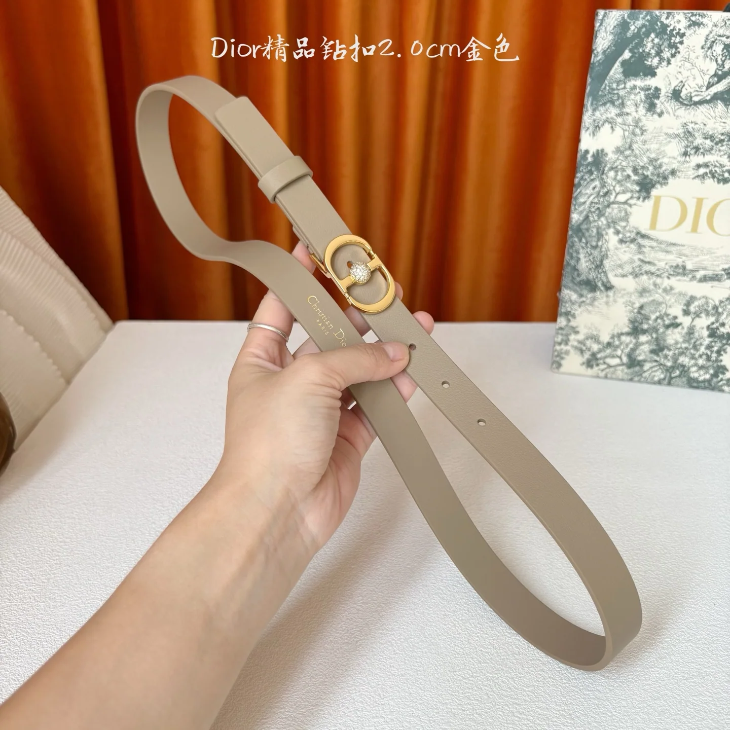 디올 다이아몬드 버클 가죽 벨트 상세 이미지 6