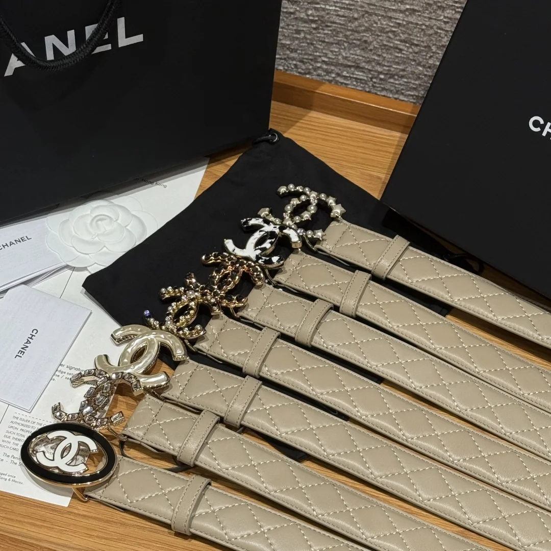샤넬 램스킨 더블 C 메탈 로고 벨트 상세 이미지 3