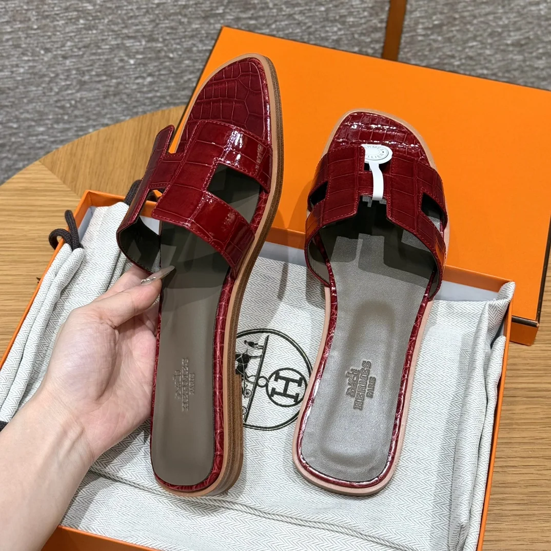 에르메스 오란 악어가죽 샌들 상세 이미지 7
