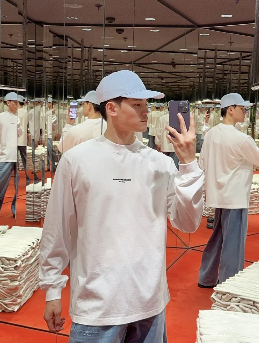 알렉산더왕 스몰로고 3D 프린트 남성 긴팔 티셔츠 상세 이미지 11