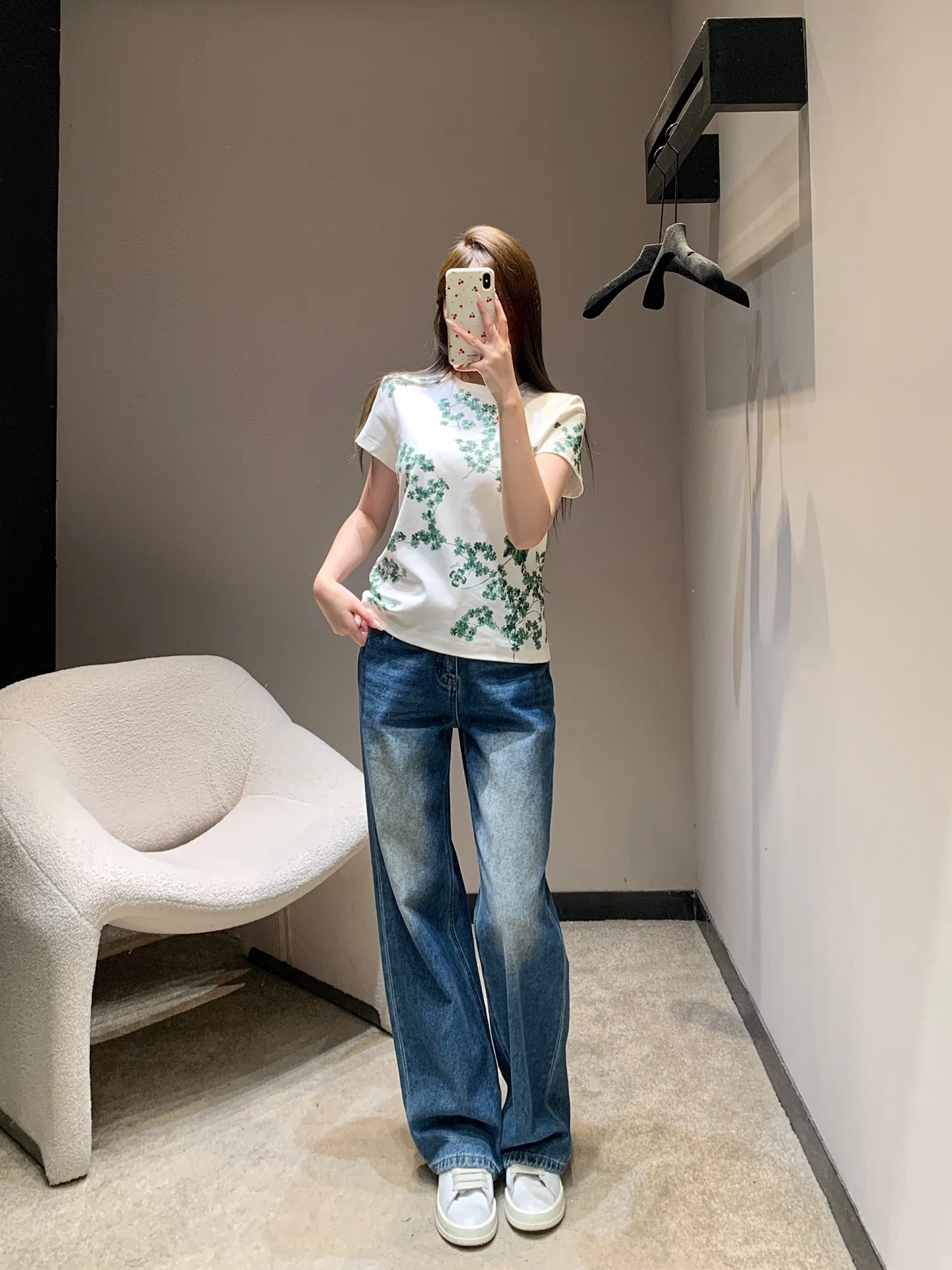 디올 꽃무늬 크루넥 코튼 반팔 티셔츠 26 SS 상세 이미지 6