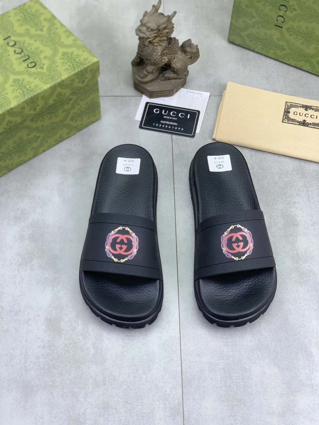 구찌 뱀띠 더블 G 콤비네이션 샌들 상세 이미지 2