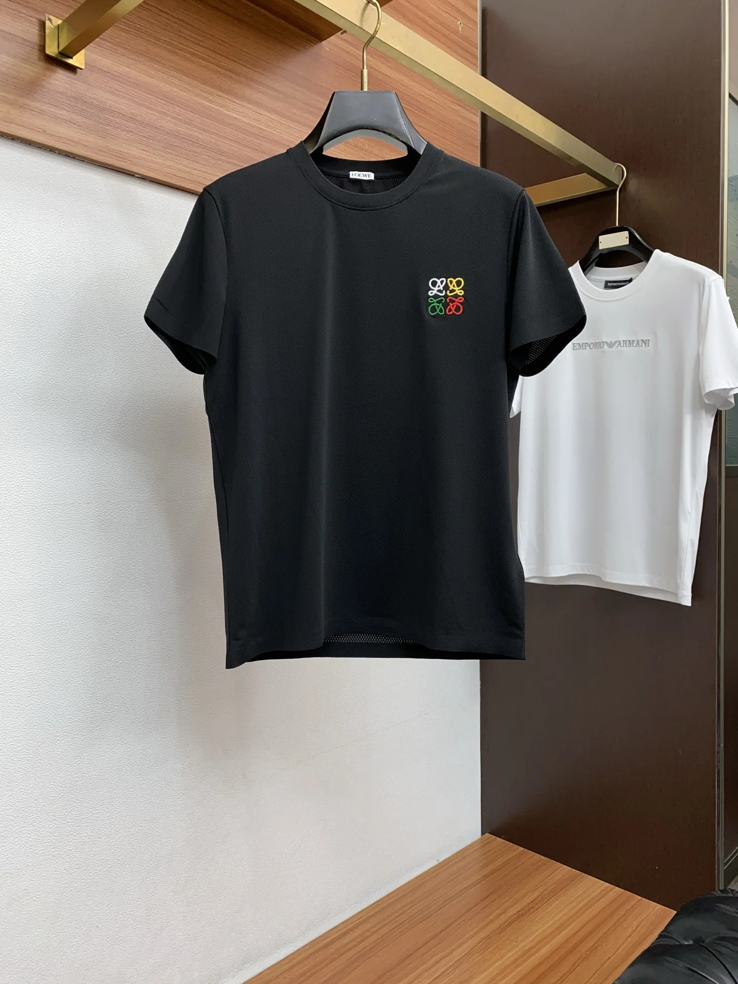 로에베 코튼 크루넥 남성 반팔 티셔츠 48305
