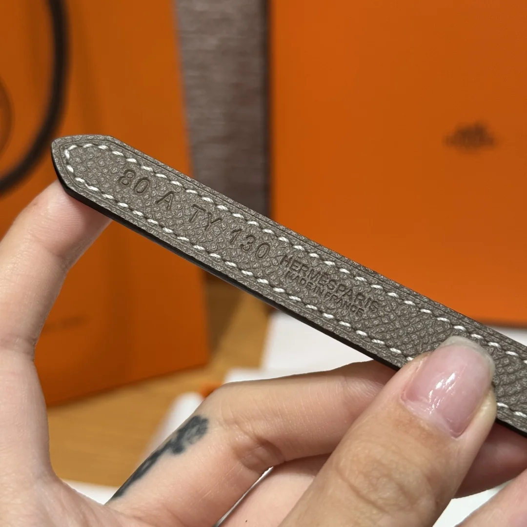에르메스 H 버클 양면 가죽 벨트 상세 이미지 9