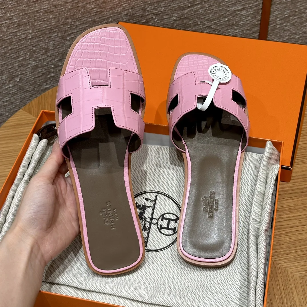 에르메스 오란 매트 악어가죽 샌들 상세 이미지 6