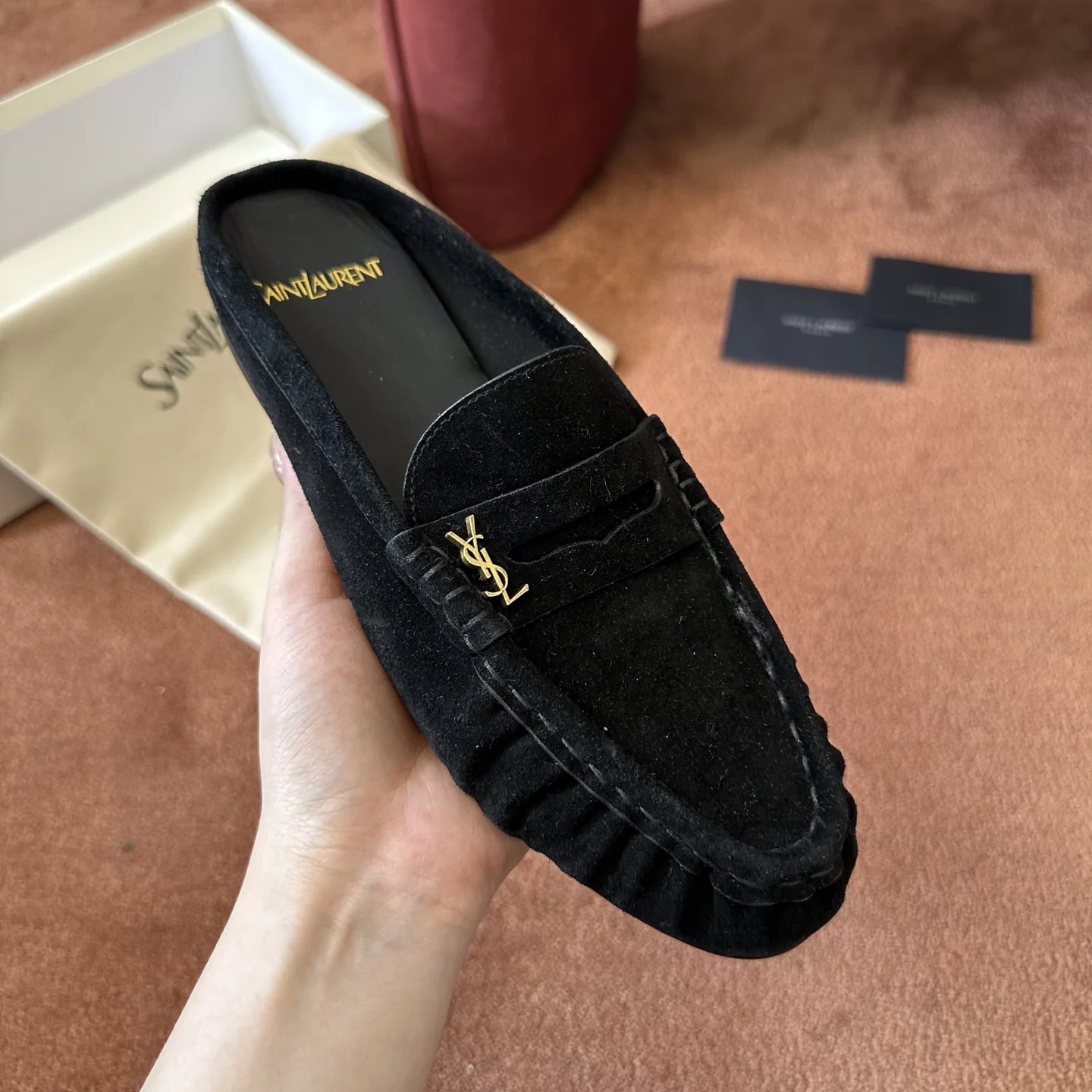 생로랑 YSL 앞코 덮인 뮬 상세 이미지 3