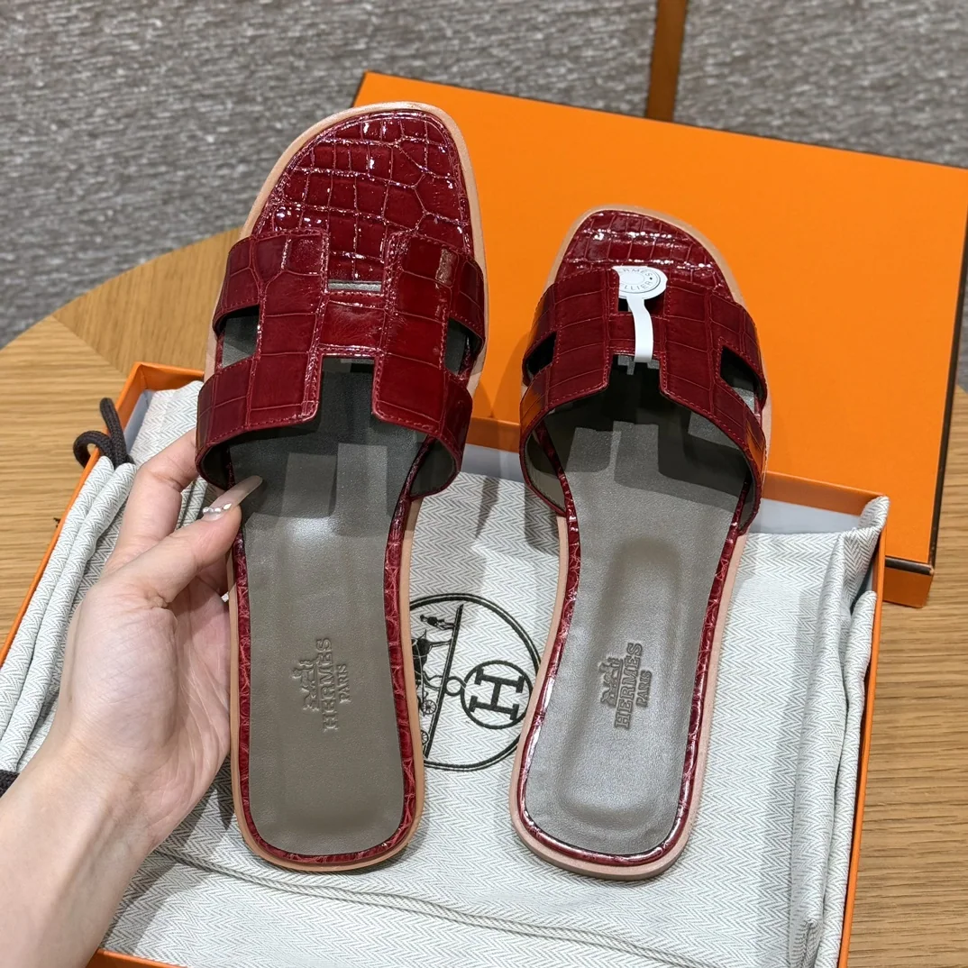에르메스 오란 악어가죽 샌들 상세 이미지 6