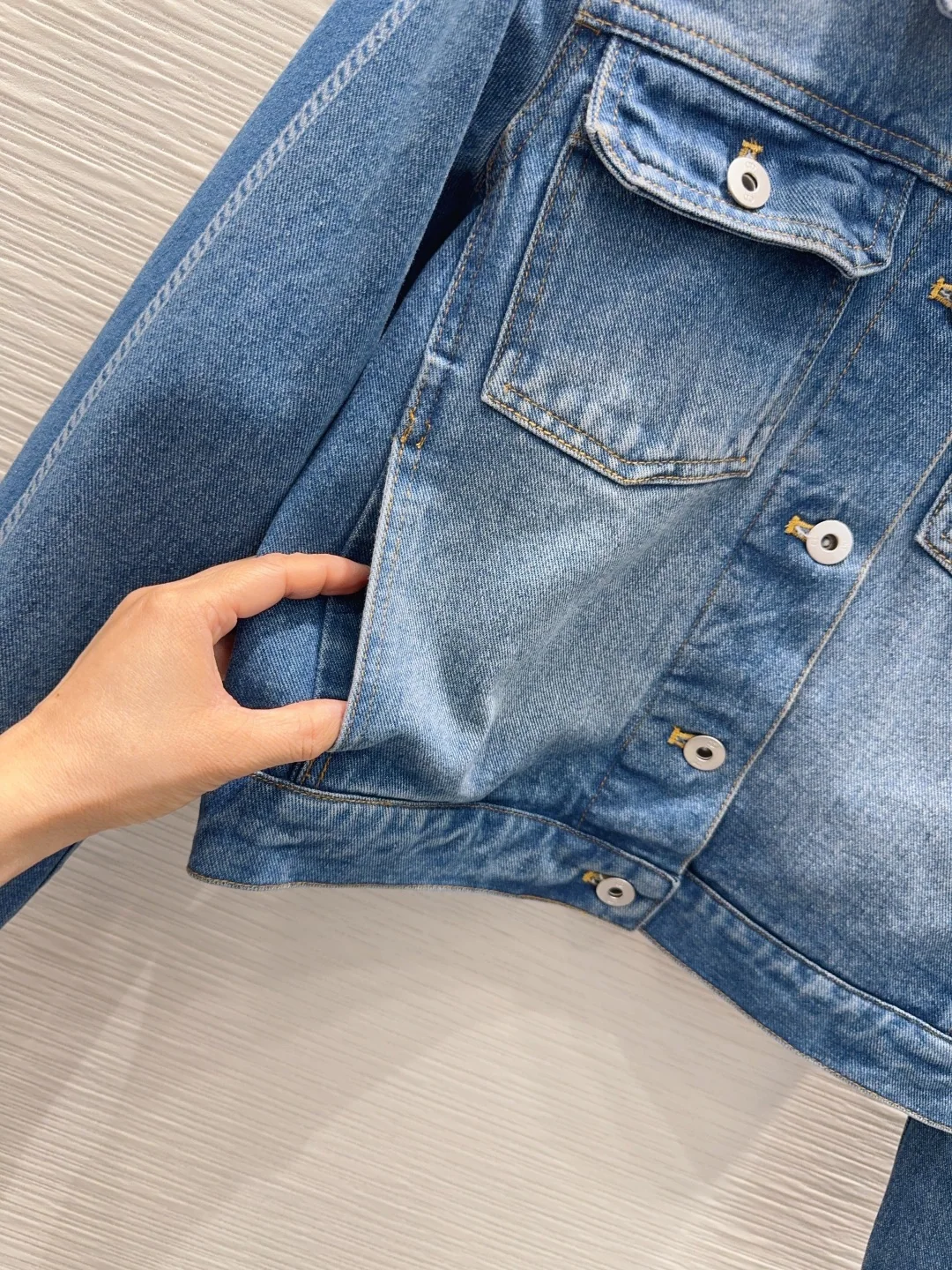 디올 하이핏 데님 여성 자켓 상세 이미지 5