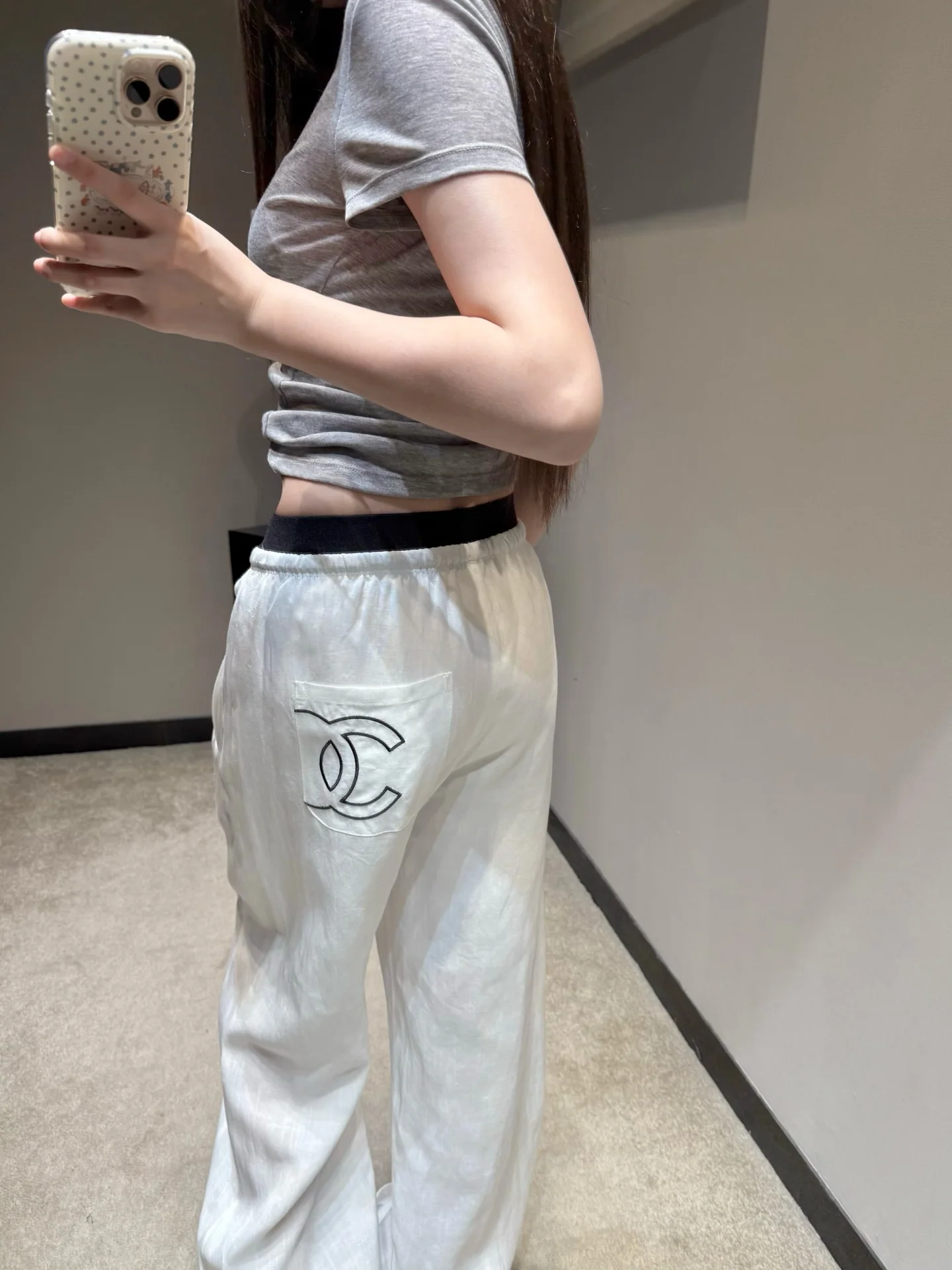 샤넬 린넨 혼방 와이드 바지 상세 이미지 6