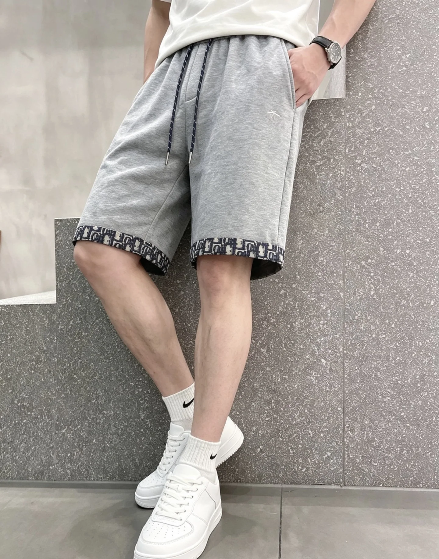디올 남성 고급 코튼 반바지 상세 이미지 7
