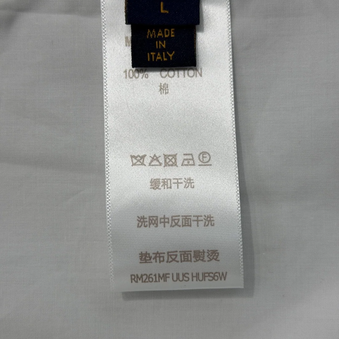 루이비통 LV 로고 코튼 긴팔 셔츠 상세 이미지 9