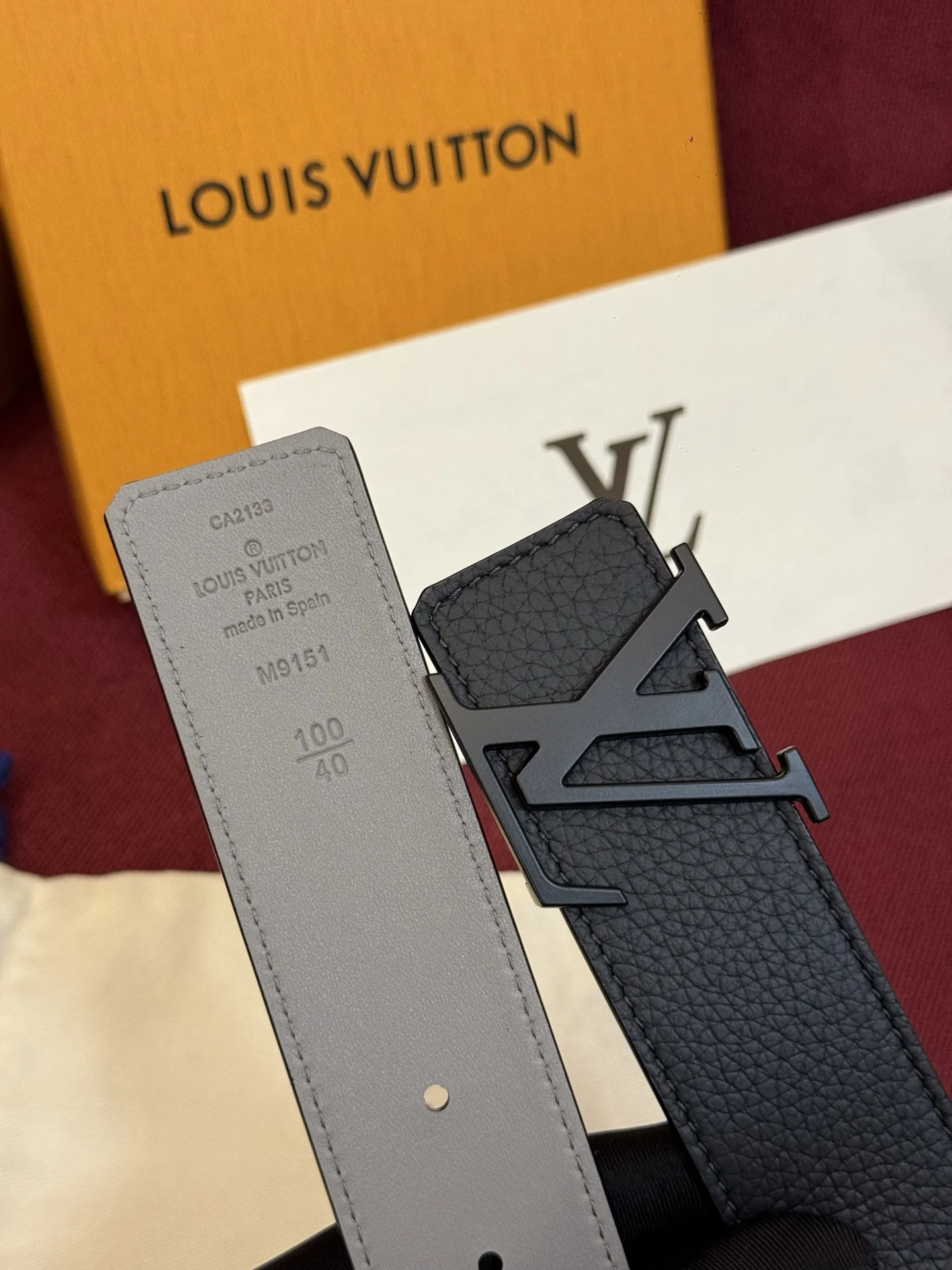루이비통 다미에 LV 리버시블 벨트 상세 이미지 4