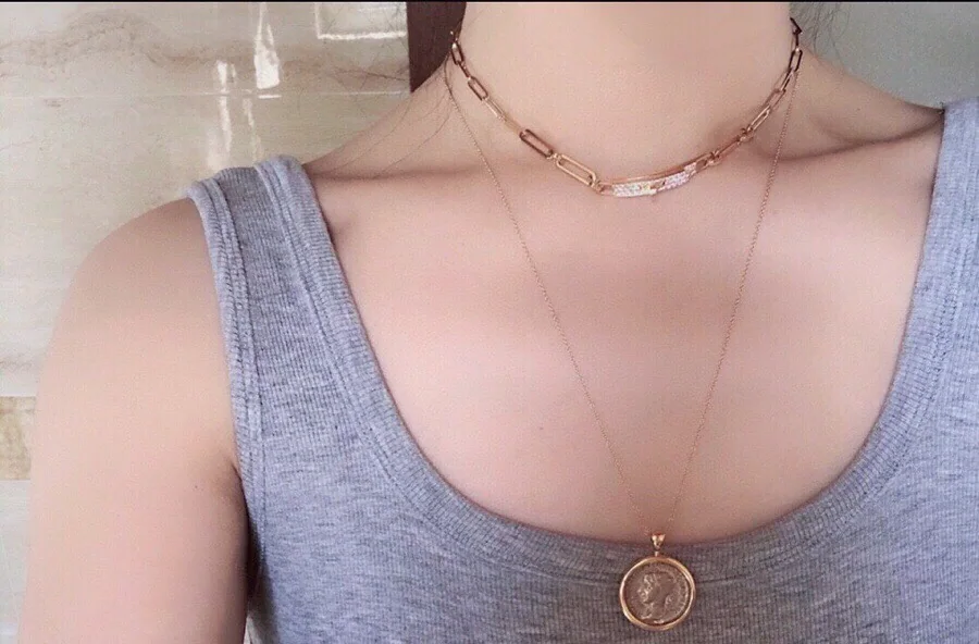에르메스 미니 켈리 18 K 로즈골드 목걸이 상세 이미지 3