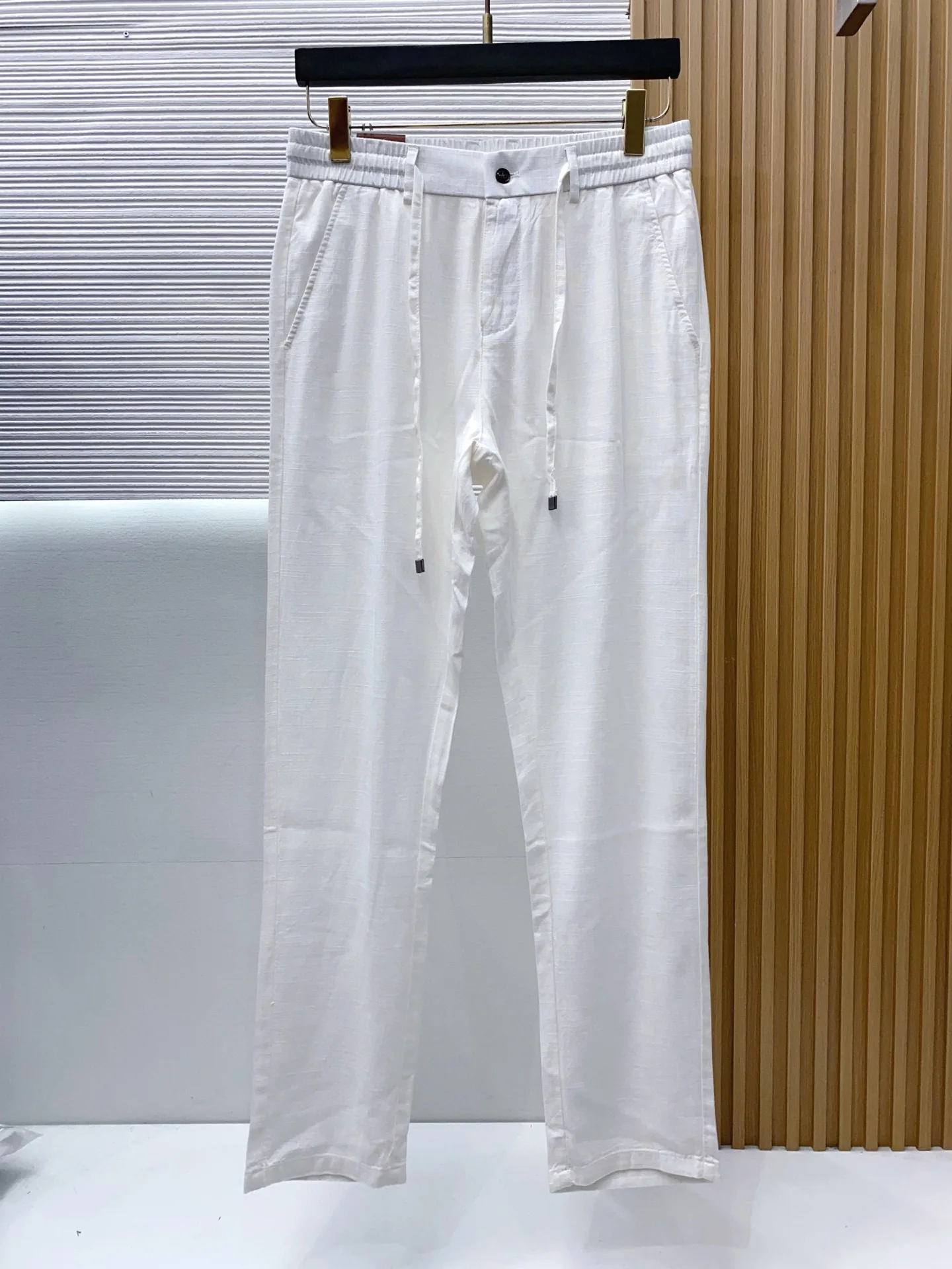 로로피아나 린넨 코튼 혼방 남성 바지 2026 SS 상세 이미지 2