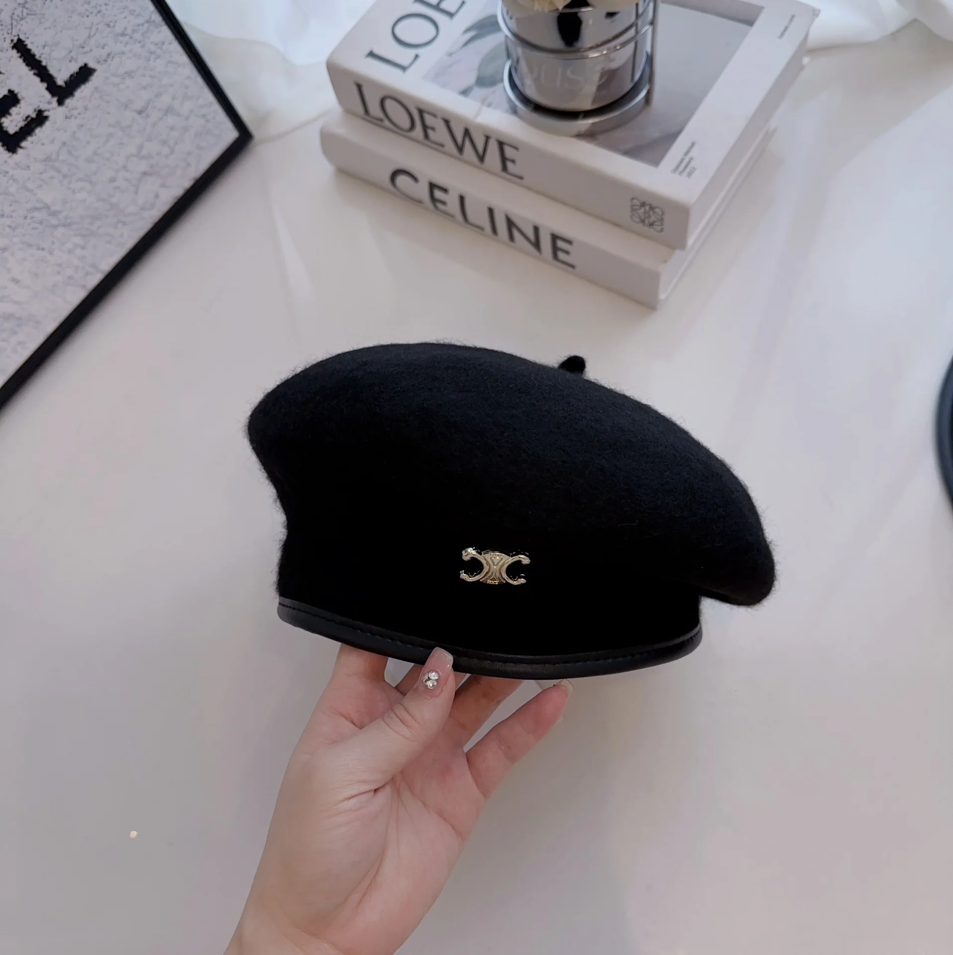 셀린느 울 베레모 모자 상세 이미지 7