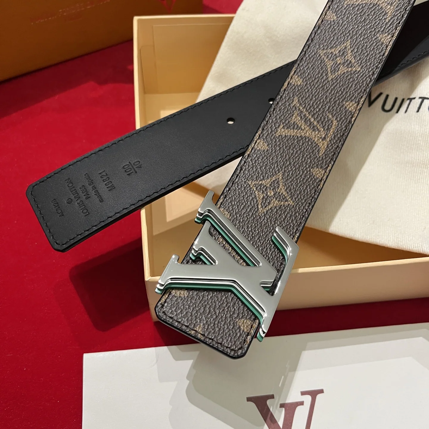 루이비통 LV 옵틱 버클 캔버스 벨트 상세 이미지 2